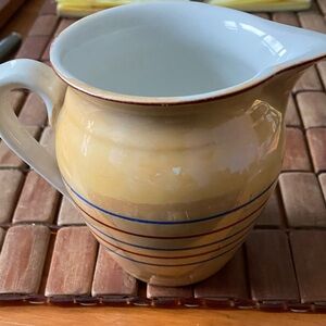 Vintage RKG Czechoslovakia  Lusterware Creamer Small Pitcher 3 1/2” high Peach